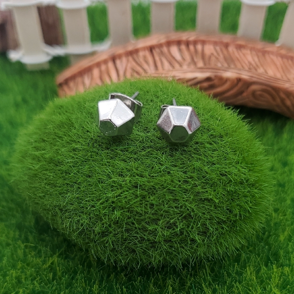 Gunmetal Grey Robotic Dream Earrings E1017